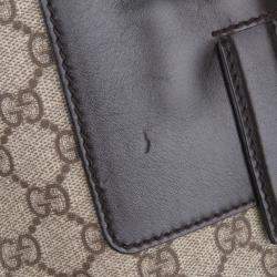 Pre Owned حقيبة غوتشي دوفل كانفاس سوبريم جي جي بنية