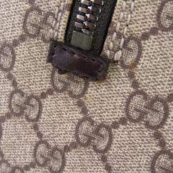 Pre Owned حقيبة غوتشي دوفل كانفاس سوبريم جي جي بنية