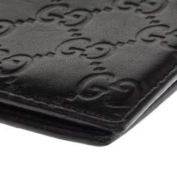 Gucci Black Guccissima Leather Bifold Wallet