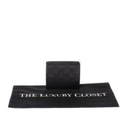 Gucci Black Guccissima Leather Bifold Wallet