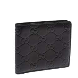 Gucci Black Guccissima Leather Bifold Wallet