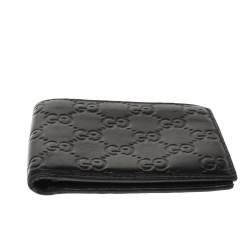 Gucci Black Guccissima Leather Bifold Wallet