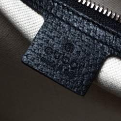 مملوكة مسبقًا Gucci Black Suede and Leather Neo Vintage Web Duffle Bag