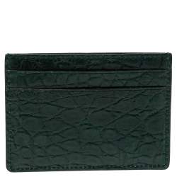 Gucci Dark Green Alligator Card Holder