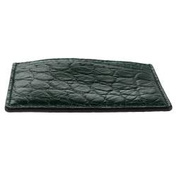 Gucci Dark Green Alligator Card Holder