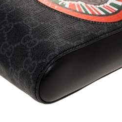 مملوكة مسبقًا Gucci Black GG Supreme Coated Canvas and Leather Night Courrier Messenger Bag