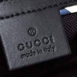 مملوكة مسبقًا Gucci Black GG Supreme Coated Canvas and Leather Night Courrier Messenger Bag