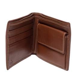 Gucci Brown Guccissima Leather Web Bifold Wallet