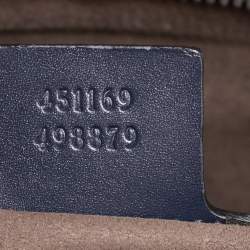 Pre Owned Gucci Navy Blue Guccissima Leather Briefcase
