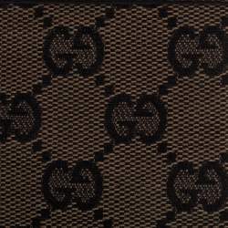 Gucci Black/Brown GG Canvas Bi-Fold Wallet