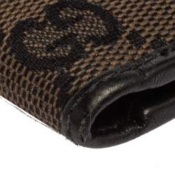 Gucci Black/Brown GG Canvas Bi-Fold Wallet