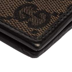 Gucci Black/Brown GG Canvas Bi-Fold Wallet