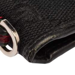 Gucci Black GG Canvas Web Bi-Fold Wallet