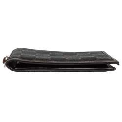 Gucci Black GG Canvas Web Bi-Fold Wallet