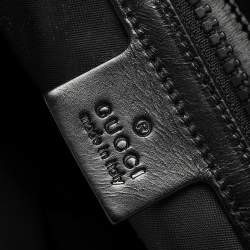 Gucci Black Mesh Fabric Hollywood Embroidered Backpack