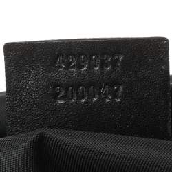 Gucci Black Mesh Fabric Hollywood Embroidered Backpack