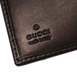 مملوكة مسبقًا Gucci Black Leather GG Marmont Bifold Wallet