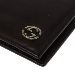 مملوكة مسبقًا Gucci Black Leather GG Marmont Bifold Wallet