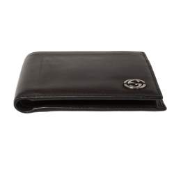 مملوكة مسبقًا Gucci Black Leather GG Marmont Bifold Wallet