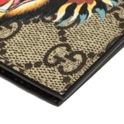 Gucci Beige GG Supreme Canvas Angry Cat Bifold Wallet