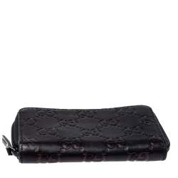 مملوكة مسبقًا Gucci Black Guccissima Leather Coin Purse