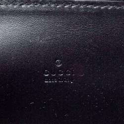 مملوكة مسبقًا Gucci Black Guccissima Leather Coin Purse