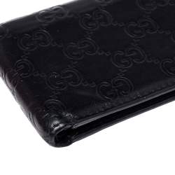 Gucci Black Guccissima Leather Bifold Wallet
