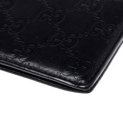 Gucci Black Guccissima Leather Bifold Wallet