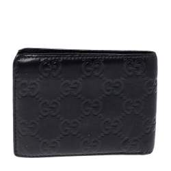 Gucci Black Guccissima Leather Bifold Wallet