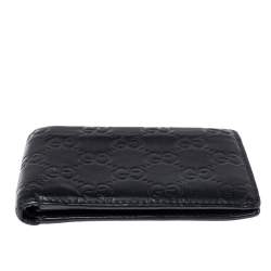 Gucci Black Guccissima Leather Bifold Wallet