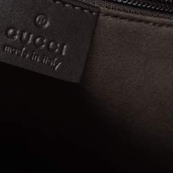 Pre Owned Gucci Ebony/Beige GG Supreme Canvas and Leather Messenger Bag
