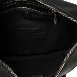 Pre Owned Gucci Black/Grey GG Supreme Canvas and Leather Large Briefcase