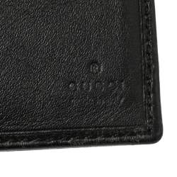 Gucci Black Guccissima Leather Web Bifold Wallet