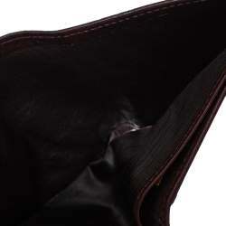 Gucci Dark Brown Guccissima Leather Web Detail Bifold Wallet