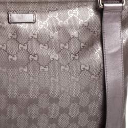مملوكة مسبقًا Gucci Metallic Purple GG Imprime Messenger