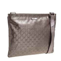 مملوكة مسبقًا Gucci Metallic Purple GG Imprime Messenger