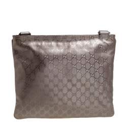 مملوكة مسبقًا Gucci Metallic Purple GG Imprime Messenger