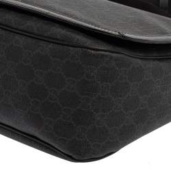 Gucci Black GG Supreme Canvas Messenger Bag