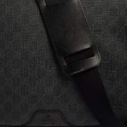 Gucci Black GG Supreme Canvas Messenger Bag