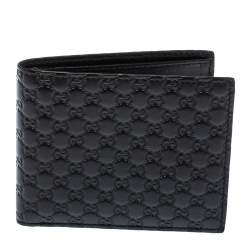 Gucci Black Microguccissima Leather Bifold Wallet