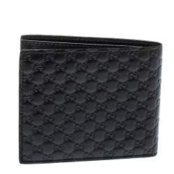 Gucci Black Microguccissima Leather Bifold Wallet