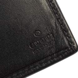 Gucci Black GG Canvas and Leather GG Interlocking Bifold wallet