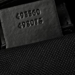 Gucci Black/Grey GG Supreme Canvas and Leather Web Tote 