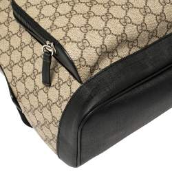 Gucci Beige/Black GG Supreme Canvas and Leather Eden Backpack