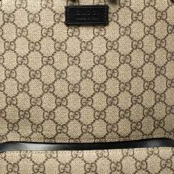 Gucci Beige/Black GG Supreme Canvas and Leather Eden Backpack