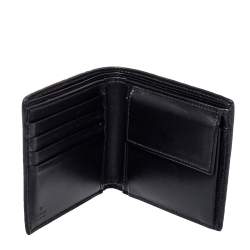 مملوكة مسبقًا Gucci Black Guccissima Leather Web Bifold Wallet