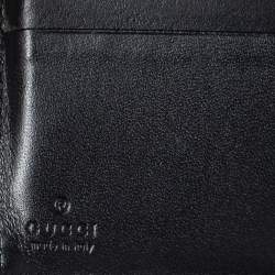 مملوكة مسبقًا Gucci Black Guccissima Leather Web Bifold Wallet