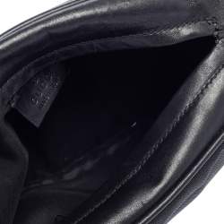 Pre Owned Gucci Black Leather And Canvas Belt Bag