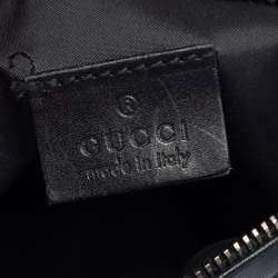 Pre Owned Gucci Black Leather And Canvas Belt Bag