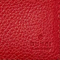 مملوكة مسبقًا محفظة غوتشى ثنائية الطيه شعار جلد حمراء 